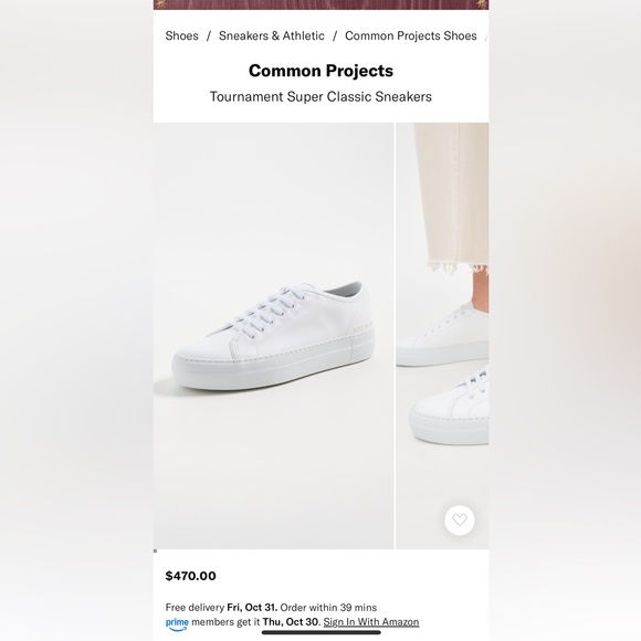 Common projects white leather platform sneaker retail $470. Size 36 - Picture 6 of 17